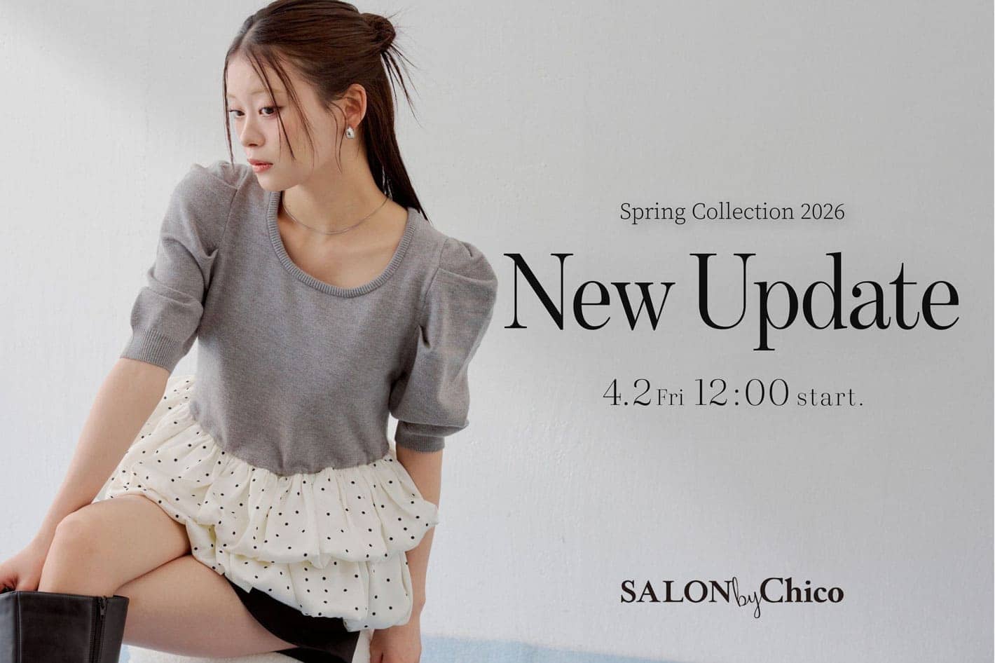 【大人気アイテムが5分袖になって登場♪】SALON by Chico 4/2(Thu)12:00～予約START