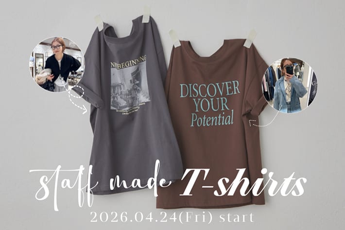《staff made T-shirts》接触冷感機能付きのデザインTシャツをRMAFママスタッフが考案！