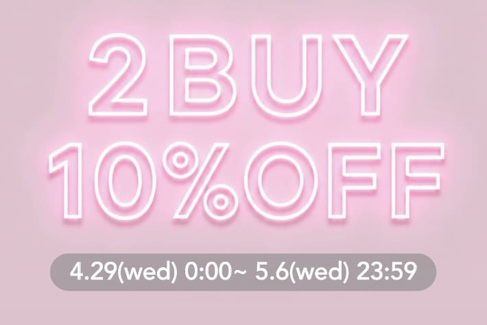 GW期間限定！全商品２BUY10%OFF！