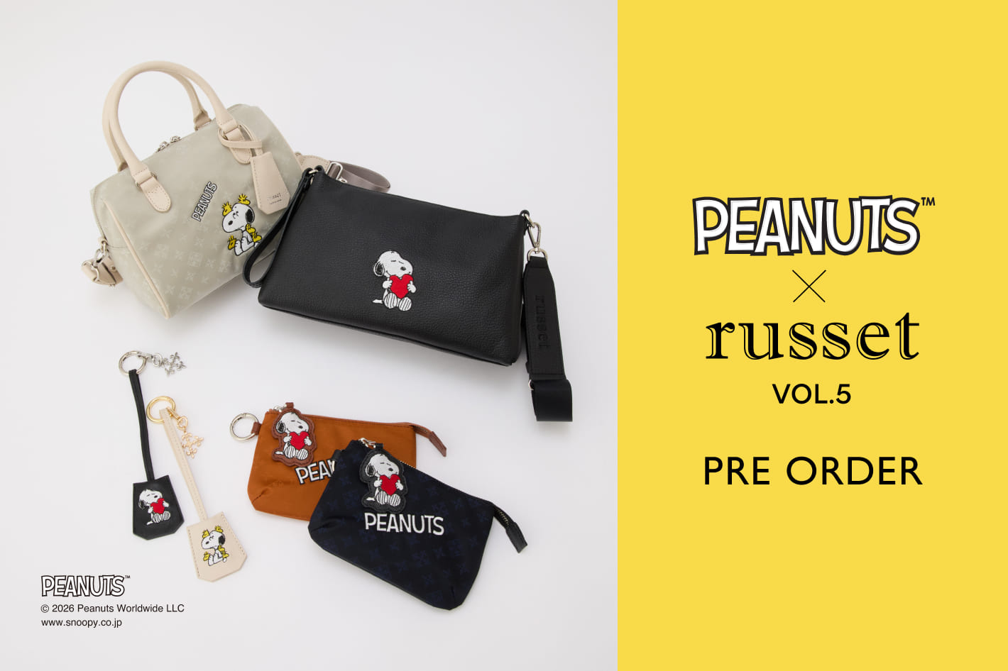 【PEANUTS×russet】コラボレーションアイテム "第5弾" 予約スタート！