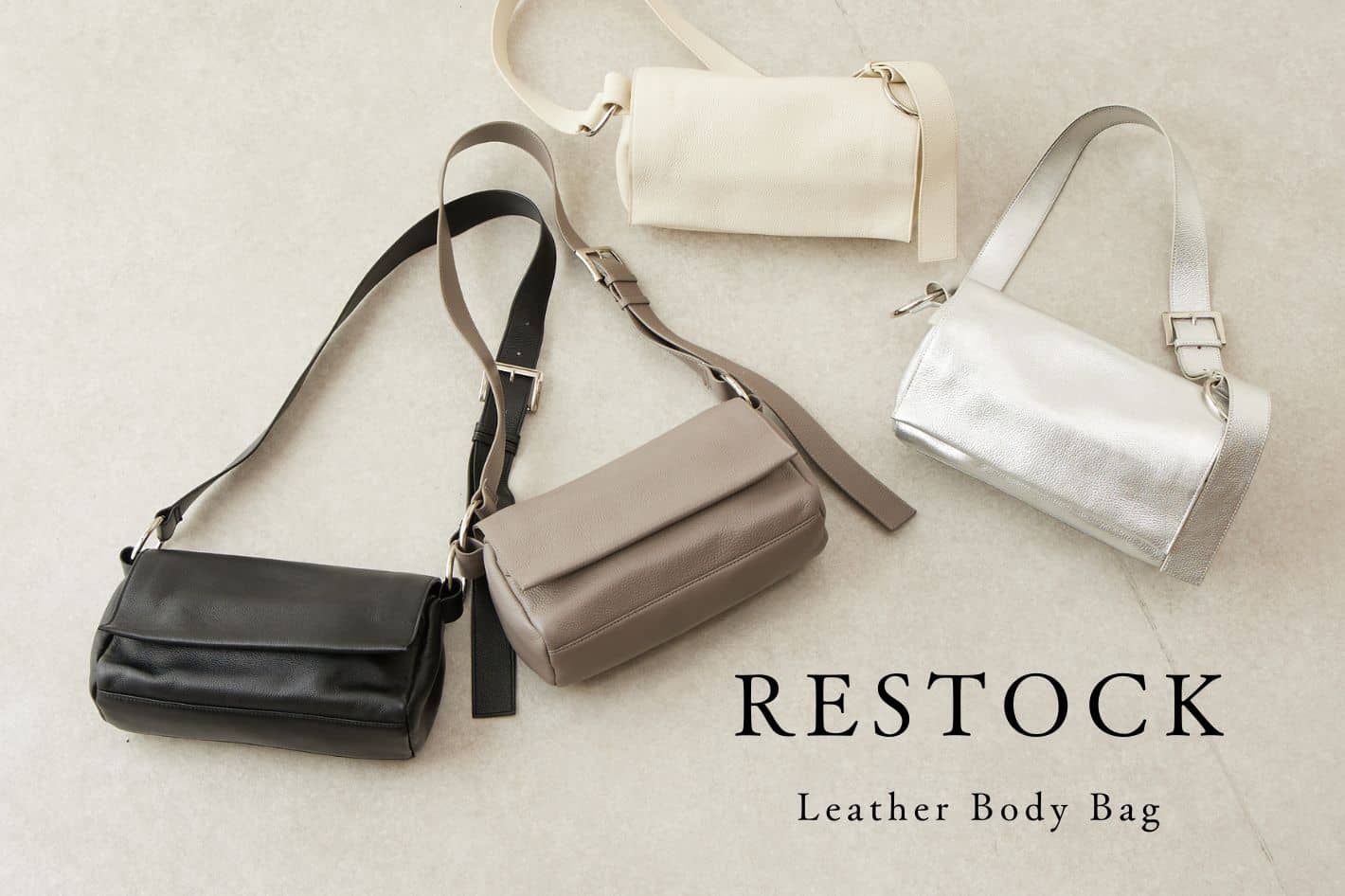 【RESTOCK】レザーボディバッグ
