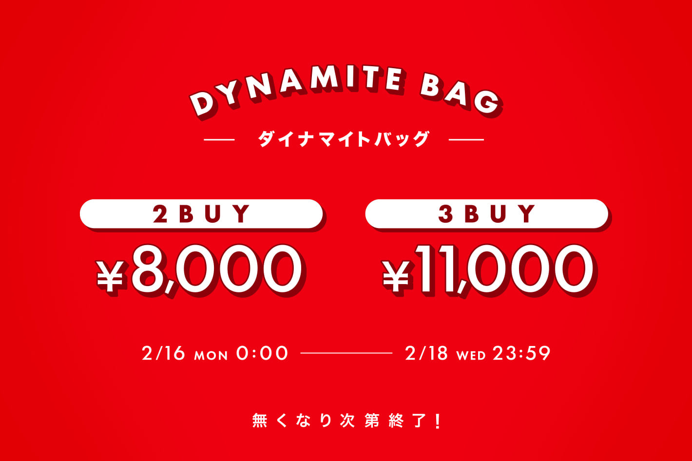 【最大73％オフ！】DYNAMITE BAG開催中