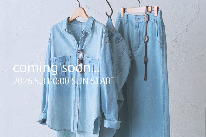 【A・MONN】軽い着心地でセットアップとしても楽しめるデニムシリーズが登場!