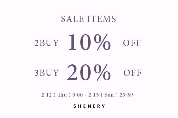SALEアイテム 2BUY10%OFF・3BUY20%OFFクーポンキャンペーン開催！