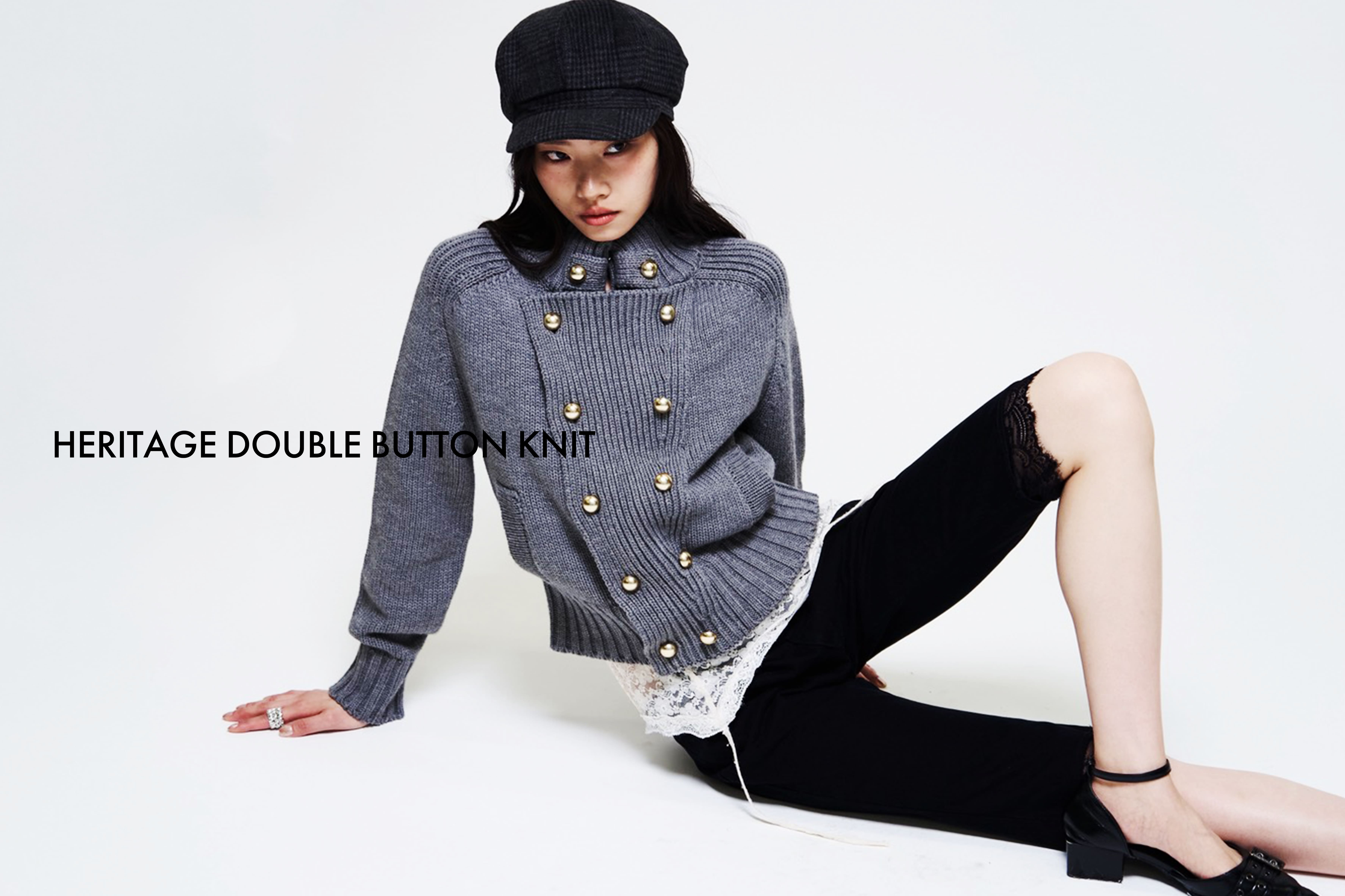 HERITAGE DOUBLE BUTTON KNIT