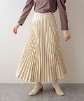 natural couture(ナチュラルクチュール) 合皮プリーツスカート