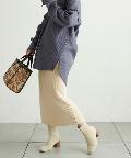 natural couture(ナチュラルクチュール) 【WEB限定カラー有り】ふわふわニットスカート