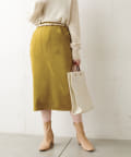 natural couture(ナチュラルクチュール) ポンチスエードタイトスカート