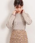 natural couture(ナチュラルクチュール) 【WEB限定】袖口配色スカラップお上品ニット