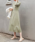 natural couture(ナチュラルクチュール) 【WEB限定】美シルエットポリニットワンピース Lサイズ