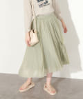 natural couture(ナチュラルクチュール) やわらかシアープリーツラップスカート