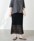 natural couture(ナチュラルクチュール) 透かし編みレーススカート
