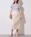 natural couture(ナチュラルクチュール) ウエストタックデザインナロースカート