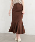 natural couture(ナチュラルクチュール) 【WEB限定】アシメフレアデニムスカート