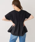 natural couture(ナチュラルクチュール) USAコットンバックフリルデザインTシャツ
