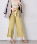 natural couture(ナチュラルクチュール) 綿麻ツイストコード付きパンツ