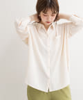 natural couture(ナチュラルクチュール) 【WEB限定】サイドスリットシンプルゆるシャツ