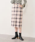 natural couture(ナチュラルクチュール) ベルト付きポンチスエードタイトスカートMサイズ