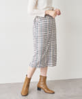 natural couture(ナチュラルクチュール) ベルト付きポンチスエードタイトスカートMサイズ