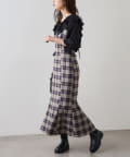 natural couture(ナチュラルクチュール) 【WEB限定】ハイウエストマーメイドジャンバースカート