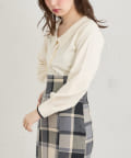 natural couture(ナチュラルクチュール) 【WEB限定】osono衿付きキレイめニット
