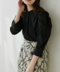 natural couture(ナチュラルクチュール) 【WEB限定】スタンドカラーお上品ブラウス