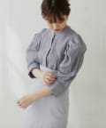 natural couture(ナチュラルクチュール) 【WEB限定】スタンドカラーお上品ブラウス