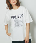 RIVE DROITE(リヴドロワ) 【WEB限定】FRUITSプリント Tシャツ