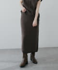 natural couture(ナチュラルクチュール) 【セットアップ着用可能】シンプルニットタイトスカート
