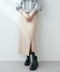 natural couture(ナチュラルクチュール) 【セットアップ着用可】タイトスリットスカート