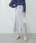 natural couture(ナチュラルクチュール) セットアップ着用可/オケージョンにも◎ 配色スカラップレーススカート
