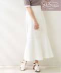natural couture(ナチュラルクチュール) 【プチナチュ】裾切り替えマーメイドスカート
