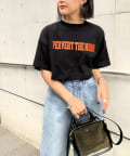 OUTLET(アウトレット) 【WHO'S WHO gallery】ショートカレッジ刺繍TEE