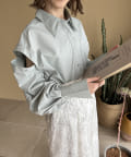 natural couture(ナチュラルクチュール) 肩あきボリュームスリーブシャツ
