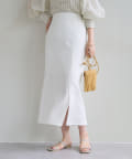 natural couture(ナチュラルクチュール) WEB限定カラー有り/深スリットデザインきれいめタイトスカート
