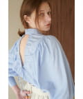 natural couture(ナチュラルクチュール) 【WEB限定カラーあり】【大人ナチュ】ドロストギャザーバックシャンシャツ