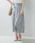 natural couture(ナチュラルクチュール) ニュアンスアート柄スカート