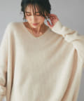 小山田早織さんスタイリング】ヘアリーヤーン片畦ワイドコクーン