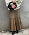BEARDSLEY(ビアズリー) 《2サイズ展開》裾フレアコンビカットスカート