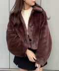 人気の為再入荷！】フェイクファーショートコート | one after another