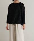 BEARDSLEY(ビアズリー) カットジャカードコンビプルオーバーニット