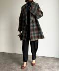＊美品＊t.b ♡チェック柄コート　ウールコート 美品＊t.b ♡チェック柄コート ウールコート ウールチェック柄