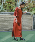 タグ付☆カスタネ　 オケージョン Bell sleeve color dress 結婚式/オケージョンドレス】Bell sleeve color dress | Kastane