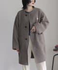 FREDY & GLOSTER(フレディ アンド グロスター) 【WEB限定】【DANTON】COLLARLESS CREW NECK COAT