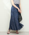 natural couture(ナチュラルクチュール) WEB限定/osono長さ変えれるシアー重ねスカート Mサイズ