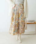 natural couture(ナチュラルクチュール) アソート柄フレアスカート