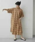 ear PAPILLONNER(イア パピヨネ) ヴィンテージ柄シャツワンピース【SUM1 STYLE（スミスタイル）】