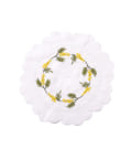 salut!(サリュ) 【mimosa】刺繍ドイリー：25cm