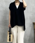 un dix cors(アンディコール) シワ加工スキッパーシャツ