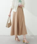 natural couture(ナチュラルクチュール) ビットベルト付きフレアスカート